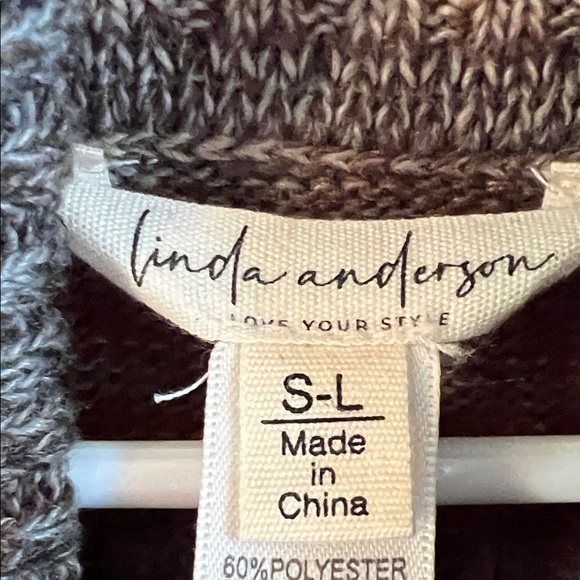 Cozy Striped Turtleneck Poncho - Picture 3 of 4